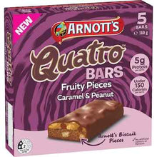 Arnott's Quatro Fruity Pieces Bars Caramel & Peanut 160g 5 pack