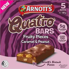 Arnott's Quatro Fruity Pieces Bars Caramel & Peanut 160g 5 pack