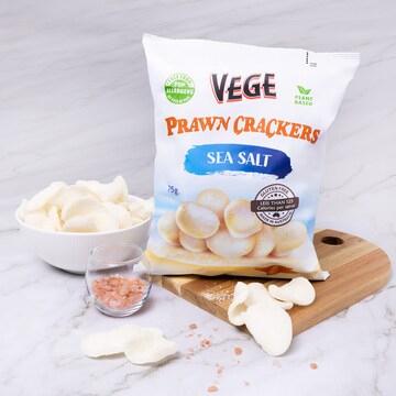Vege Chips Prawn Crackers Sea Salt 75g