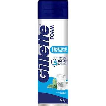 Gillette Sensitive Refreshing Shave Foam 245g