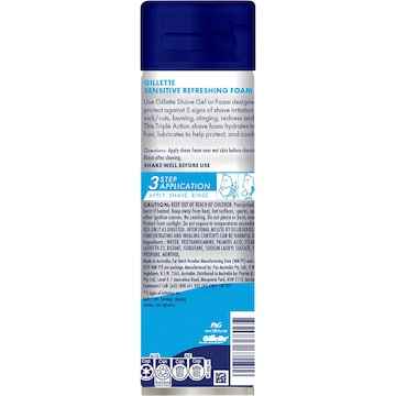 Gillette Sensitive Refreshing Shave Foam 245g