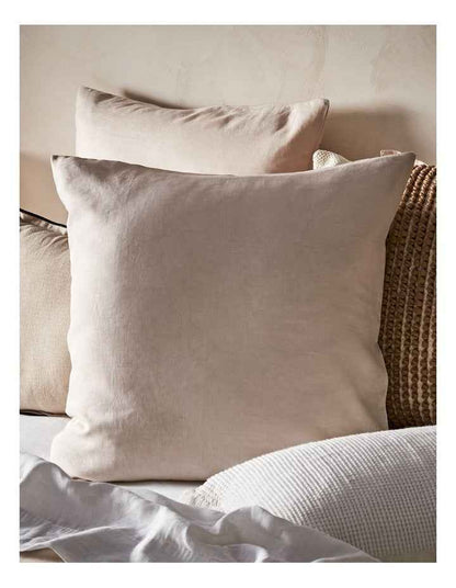 Sandy Cape Washed Belgian Linen Quilt Cover Set in Moonbeam