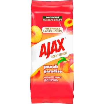 Ajax Scent Burst Cleaning Wipes Peach Paradise 90 pack