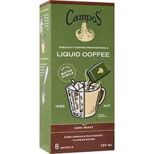 Campos Liquid Coffee Sachets Dark Roast 8 pack