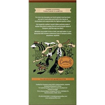 Campos Liquid Coffee Sachets Dark Roast 8 pack