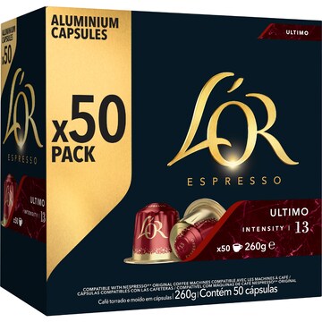 L'Or Ultimo Intensity 13 Coffee Pods 50 pack