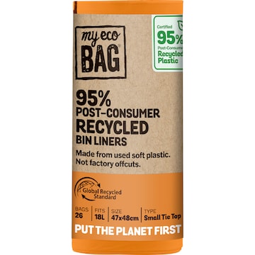 My Eco Bag Recycled Bin Liners Small 26 pack