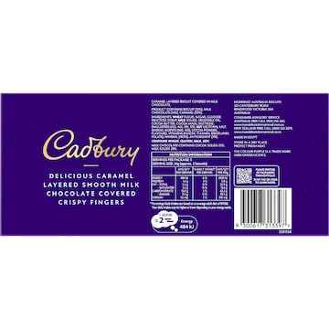 Cadbury Layered Fingers Biscuits Caramel 120g