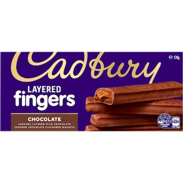 Cadbury Layered Fingers Biscuits Chocolate 120g