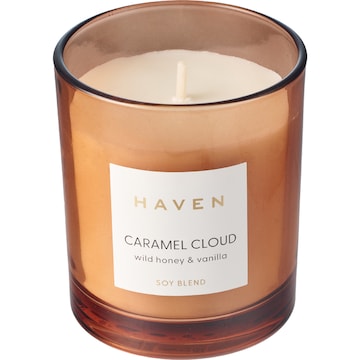 Haven 1 Wick Soy Candle Caramel Cloud each