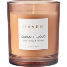 Haven 1 Wick Soy Candle Caramel Cloud each