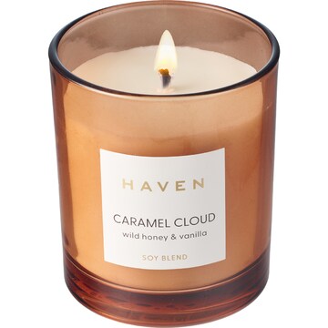 Haven 1 Wick Soy Candle Caramel Cloud each