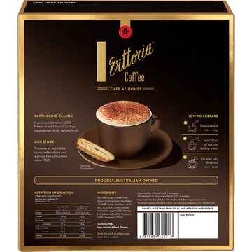 Vittoria Cappuccino Sachets 16 pack