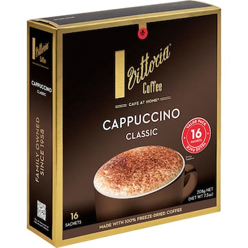 Vittoria Cappuccino Sachets 16 pack