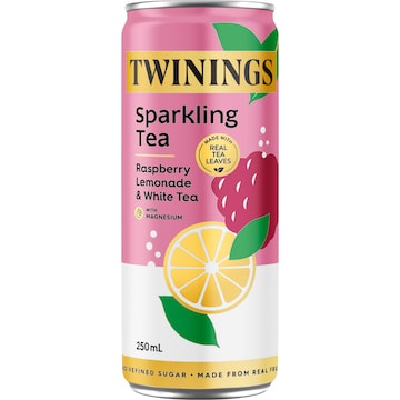Twinings Sparkling White Tea Can Raspberry Lemonade 250mL