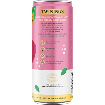 Twinings Sparkling White Tea Can Raspberry Lemonade 250mL