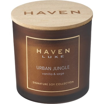 Haven Luxe Wood Wick Soy Candle Urban Jungle each