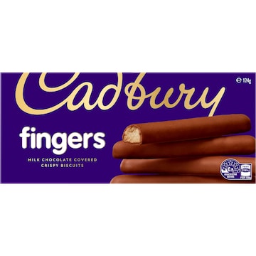 Cadbury Fingers Milk Chocolate Biscuits 124g