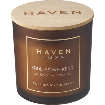 Haven Luxe Wood Wick Soy Candle Endless Week each