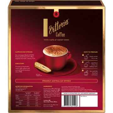 Vittoria Strong Cappuccino Sachets 16 pack