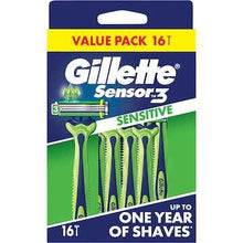 Gillette Sensor 3 Sensitive Disposal Razors 16 pack