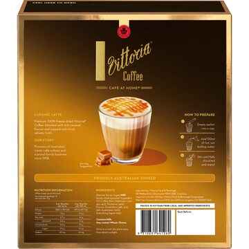 Vittoria Caramel Latte Sachets 16 pack