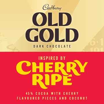 Cadbury Old Gold Cherry Ripe Dark Chocolate Block 170g
