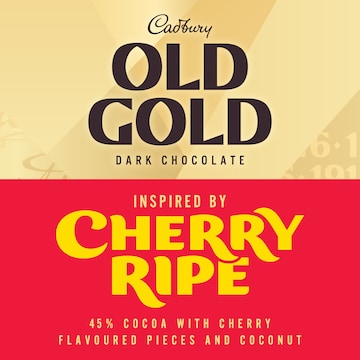 Cadbury Old Gold Cherry Ripe Dark Chocolate Block 170g