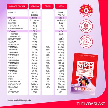 The Lady Shake Mixed Berry 560g