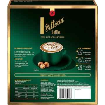 Vittoria Hazelnut Cappuccino Sachets 16 pack