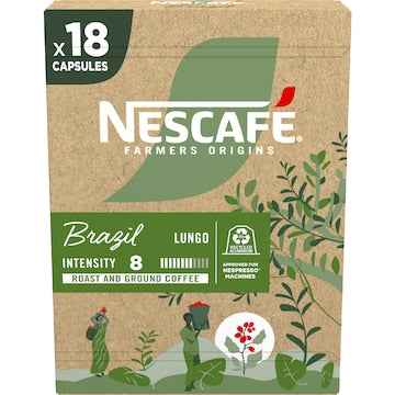 Nescafe Farmers Origin Brazil Coffee Pods 18 pack