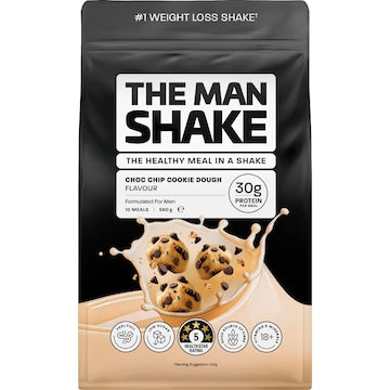 The Man Shake Choc Chip Cookie Dough Powder 560g