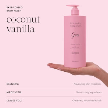 Gem Skin-Loving Body Wash Coconut Vanilla 900mL