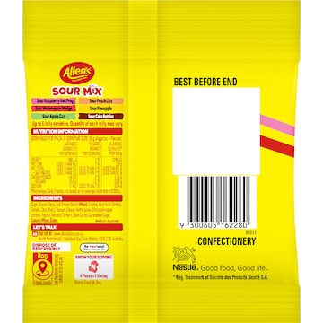 Allen's Sour Mix Lollies 60g