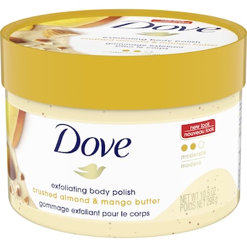 Dove Exfoliating Body Polish Scrub Crushed Almond & Mango Butter 298g