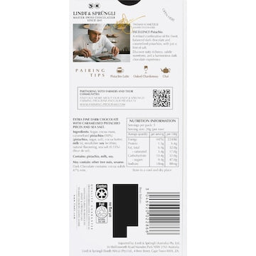 Lindt Excellence Pistachio Dark Chocolate Block 100g