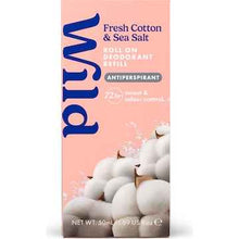 Wild Deodorant 72hr Antipersperant Roll On Refill Cotton & Salt 50mL