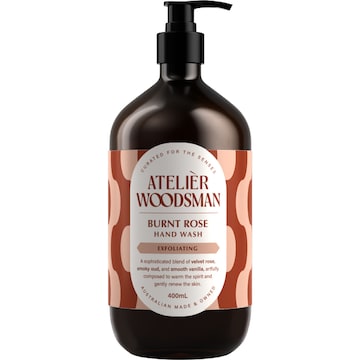 Atelier Woodsman Burnt Rose Exfoliating Hand Wash 400mL