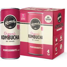Remedy Pomegranate Kombucha 250mL x 4 pack