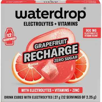Waterdrop Recharge Grapefruit Electrolyte Drink 2.25g x 12 pack