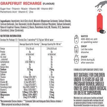 Waterdrop Recharge Grapefruit Electrolyte Drink 2.25g x 12 pack