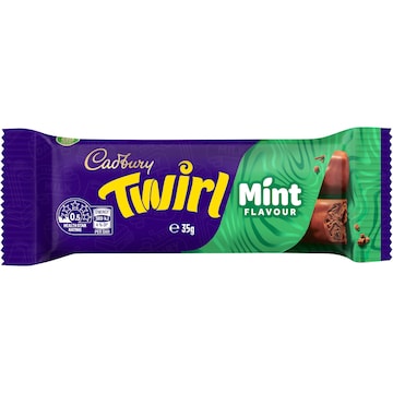 Cadbury Twirl Mint Chocolate Bar 35g