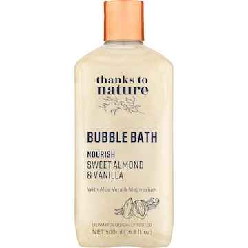 Thanks To Nature Bubble Bath Sweet Almond Vanilla Magnesium & Aloe Vera 500mL