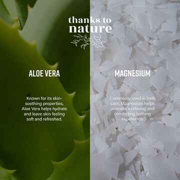 Thanks To Nature Bubble Bath Sweet Almond Vanilla Magnesium & Aloe Vera 500mL