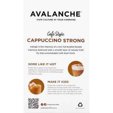 Avalanche Strong Cappuccino Sachets 10 pack