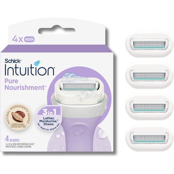 Schick Intuition Pure Nourishment Razor Blades 4 pack