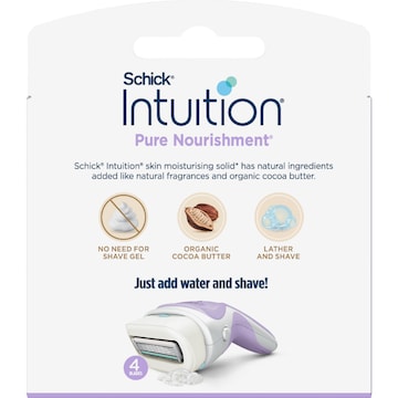 Schick Intuition Pure Nourishment Razor Blades 4 pack