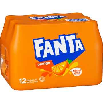 Fanta Orange Mini Soft Drink Bottles 300mL x 12 pack