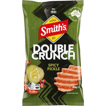 Smith's Double Crunch Potato Chips Spicy Pickle 150g