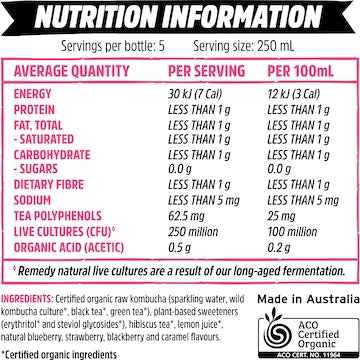 Remedy Wild Berry Kombucha 1.25L
